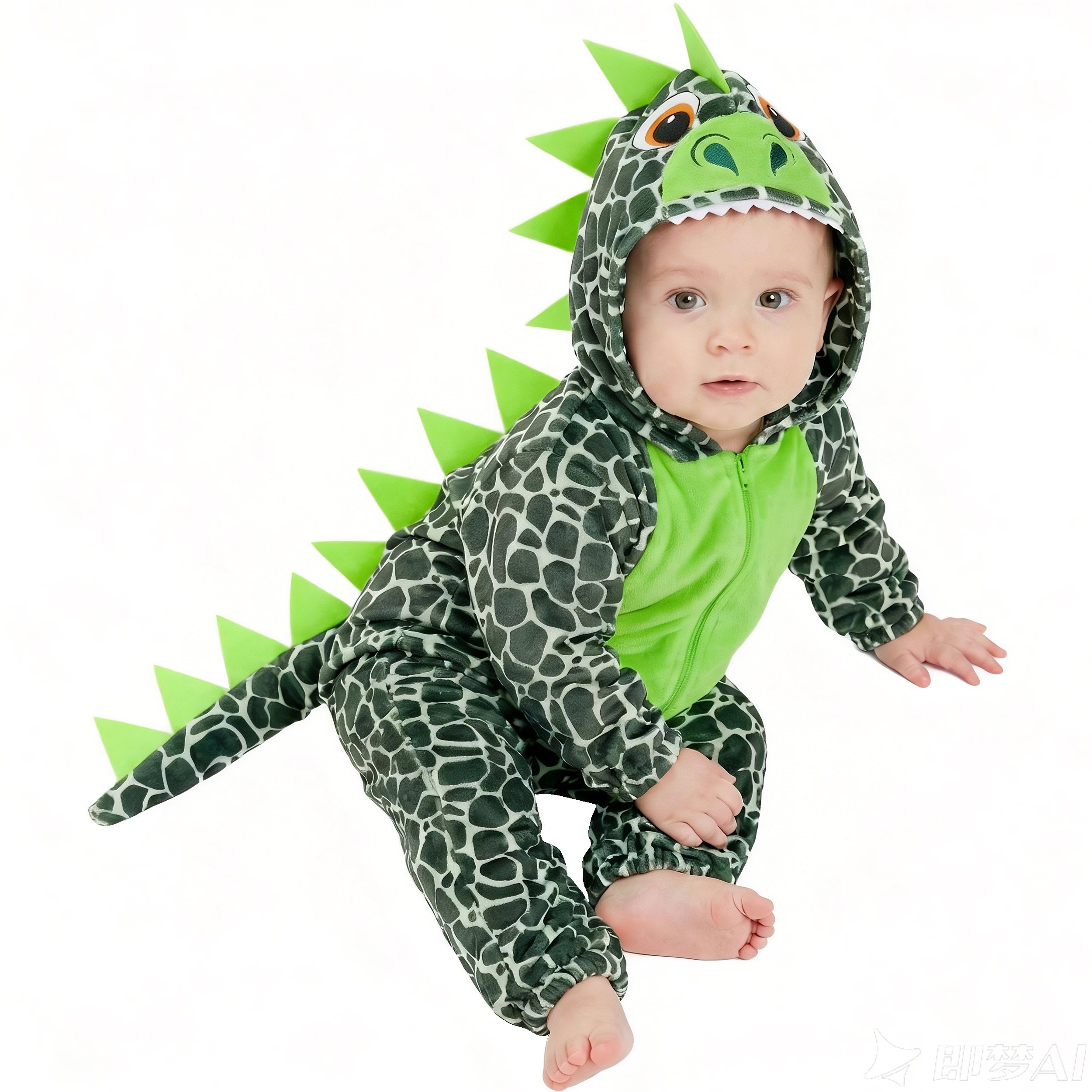 IKALI Baby Toddler Dinosaur Costume Onesie Pajamas photo 1
