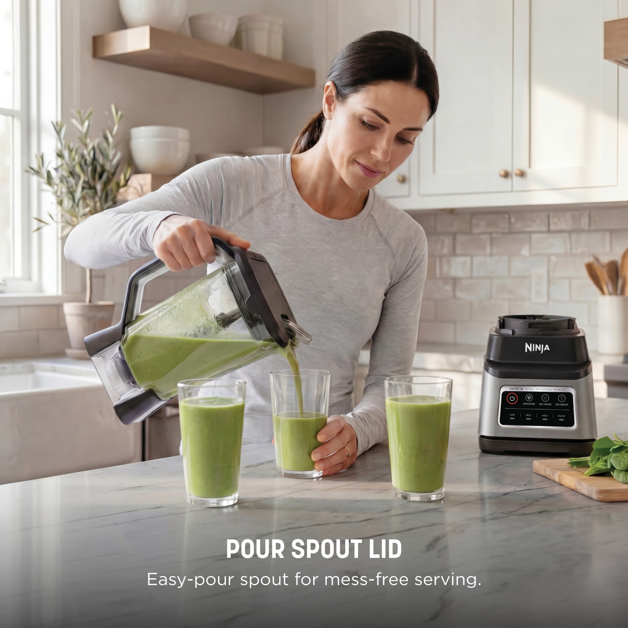 Ninja Professional Plus 72-Oz Blender with Auto-iQ, Gray, BN701