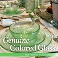 thumbnail image 4 of Vintage Green Hobnail Glass Plates - Handcrafted Elegant Dinner Plates for Dining & Entertaining, 4 of 6