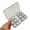 thumbnail image 4 of Unique Bargains 1 Set Contact Lens Case Durable Rectangular Lens Storage Case Gray, 4 of 5