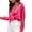 Hot Pink, variant on HAiming Women's Satin Silk Shirts Lapel Long Sleeve Button down Tops Solid Color Casual Loose Work Bussiness Blouse