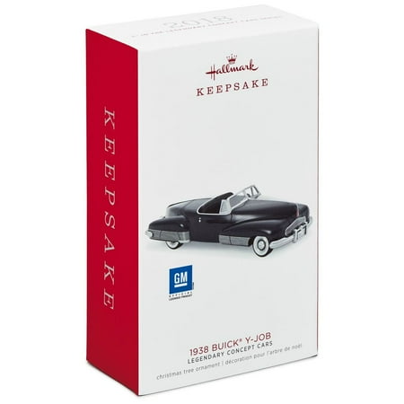 Car Ornament Hallmark Keepsake 2018 Legendary Concept Cars 1938 Buick® Y-Job Metal Ornament ()