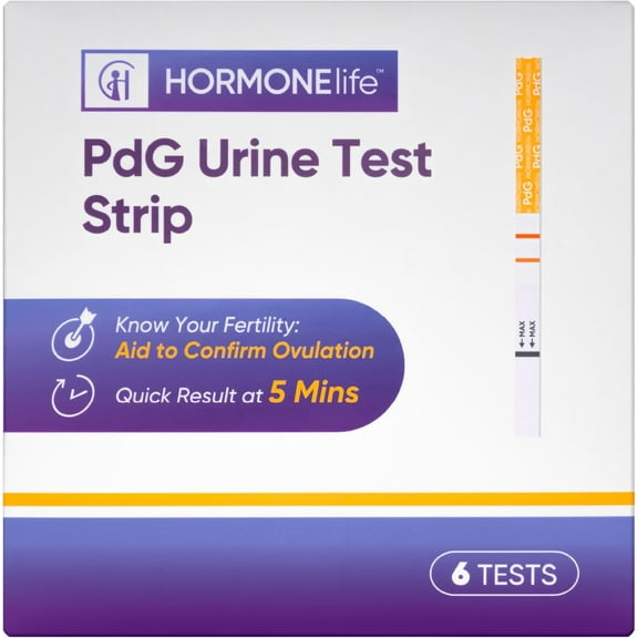 HORMONElife PdG Progesterone Test Strips, At-Home Ovulation Confirmation and Fertility Tracking Kit, 6 Count