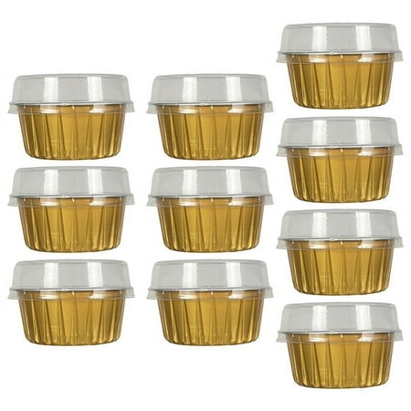 

VERMON Baking Cup 1 Set Baking Cup Food Grade Heat-Resistant with Lid Non-Stick Oilproof Decorative Aluminum Foil Greaseproof Baking Cupcake Wrapper Muffin Cup Kitchen Supplies