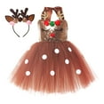 thumbnail image 4 of CAIVO Child Casual Dresses Tutu Dress For Girls With Reindeer Design Festive Holiday Party Gown Elegant Sleeveless Outfit Toddlers Kids Photo And Celebration Attire Cute O-Neck Sundress, 4 of 7