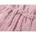 thumbnail image 4 of Topgal Girls Fleece Bathrobe Winter Hooded Sleep Robe with Pockets Fuzzy Purple Heart Jacquard SleepRobe Size 8, 4 of 7