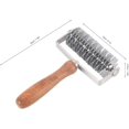 thumbnail image 2 of Metal Lattice Cutter, Stainless Steel Dough Roller With Wood Handle Roller, 2 of 5