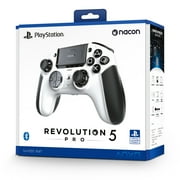 Nacon Revolution 5 Pro Officially Licensed PlayStation Wireless Controller for PS5 / PS4 / PC - Hall Effect, Trigger Stops, Map Buttons - White