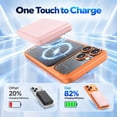 thumbnail image 2 of morfec Magnetic Portable Charger, Ultra Slim 12000mAh Magsafe Power Bank, PD 20W Fast Charging Wireless Battery Pack Compatible with iPhone 17/16/15/14/13 Series, Pink, 2 of 7