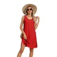 thumbnail image 2 of Maillot de Bain pour Femmes 2026 Maillot de Bain Vêtements de Vacances à la Plage pour Femmes Robe Mini Torsadée Rouge TG, 2 of 8