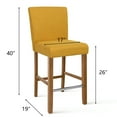 thumbnail image 2 of Veryke Upholstered Counter Height Dining Chair, 26" H Seat Height Barstool, Set of 2, Yellow, 2 of 8