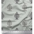 thumbnail image 1 of Soimoi Cotton Voile Fabric Tree Block Fabric Prints by Yard 42 Inch Wide, 1 of 1