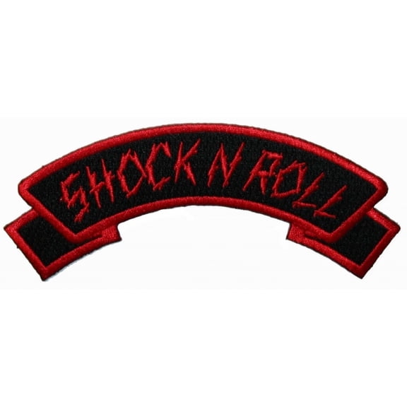 Shock N Roll Name Tag Horror Electric Kreepsville Embroidered IronOn Applique Patch