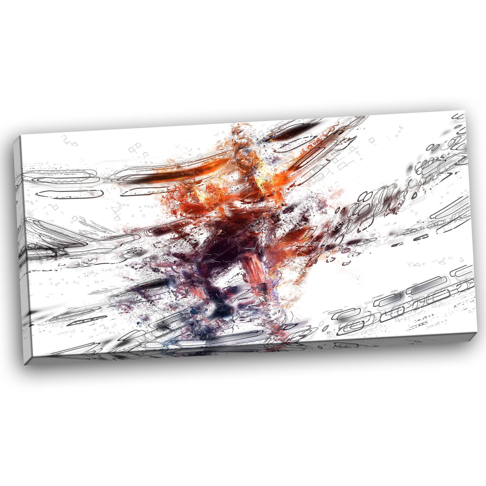 Design Art Basketball Abstract 3 Pointer, 32" x 16"