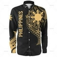 thumbnail image 1 of Camisas de manga larga con estampado 3D Proud To Be Philippines de tamaño pequeño para hombres, blusas y camisas gráficas con patrones étnicos de Filipinas, 1 of 6