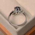 thumbnail image 3 of alexandrite ring, engagement ring, oval cut, color changing gemstone Silver Ring, 3 of 4