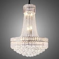thumbnail image 6 of KPIBEST Modern Empire Style K9 Crystal Chandeliers Light - D24 inch, 13 Lights Ceiling Haning Chandelier, Pendant Lighting for Living Room, Dining Room, Foyer, Entryway, Hallway Silvery, 6 of 13