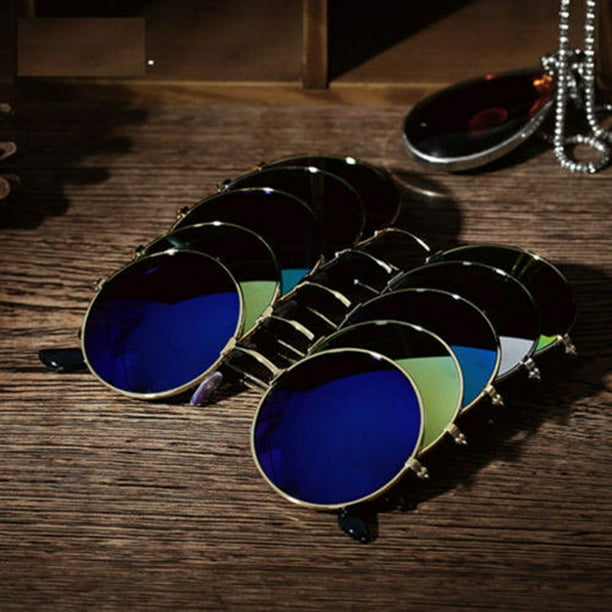 Koszal Men\'s Women\'s Round Mirror Lens Glasses Outdoor UV