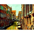 thumbnail image 3 of Borelli, Guido 24x19 Black Modern Framed Museum Art Print Titled - Venezia Al Tramonto, 3 of 5