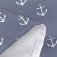 thumbnail image 7 of Nautical Anchor Shower Curtain for Bathroom, Blue White Beach Coastal Beachy Fabric Shower Curtains Set Decorative, Ocean Men Boys Kids Restroom Decor Accessories Hooks Included 60X72 Inch, 7 of 7