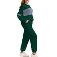 thumbnail image 4 of UVN Tracksuit for Women Colorblock Striped Sweatsuit Casual 2 Piece Sweatshirts Sweatpants Jogger Set Outfits, 4 of 10