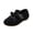 Black, variant on Women Cute Cartoon Cat Fuzzy Loafers, Adjustable Metal Buckle Strap Round Toe Warm Plush Flat Shoes, Non Slip Soft Sole Winter Casual Walking Shoes