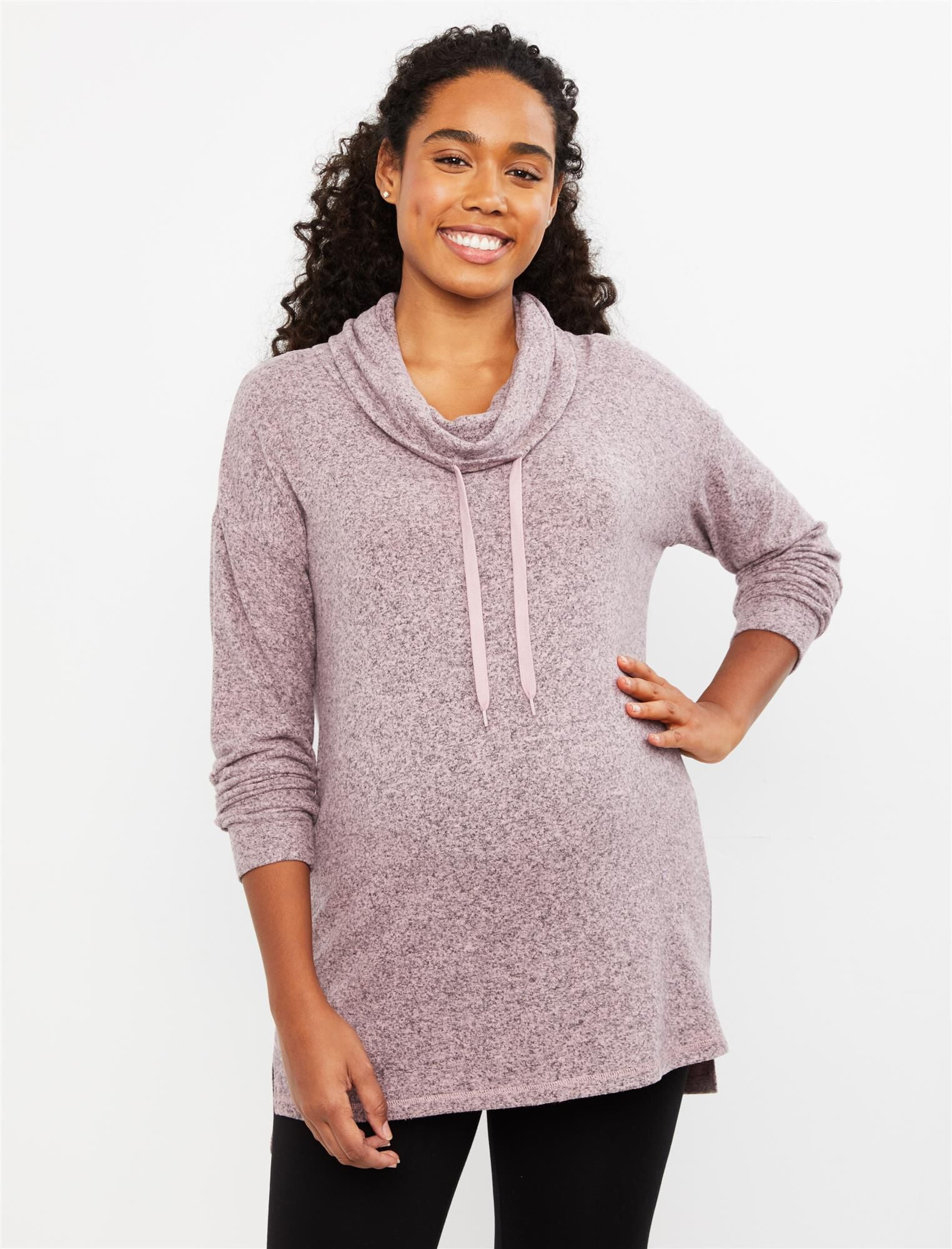 maternity cowl neck sweatshirt