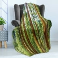 thumbnail image 4 of National Parks Soft Flannel Fleece Throw Blanket, View of Tree Branches in Scenic Springtime Conifers Sequoia Art Prints, Cozy Plush for Indoor and Outdoor Use, 50" x 60", Green Brown, by Ambesonne, 4 of 5