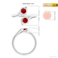 thumbnail image 5 of ANGARA Natural Calla Lily Two Stone Ruby Ring in 14K White Gold for Women (Size-4mm) | July Birthstone, Birthday, Anniversary, Jewelry Gift for Women | Natural Ruby Ring, 5 of 10