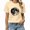 1-Apricot, variant on Women Full Moon Planet Copy Moon Joy Graphic Short Sleeve T-Shirt Gray Top