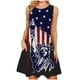 thumbnail image 1 of Día de la Independencia Imprimir Mujer Moda Verano Casual Sexy Verano Sin mangas Cuello redondo Vestido Pompotops  ghjkhdj3522, 1 of 4