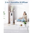 thumbnail image 6 of 12L Humidifiers Last 120 Hours, Cover up to 1000ft², Top Fill Ultrasonic Cool Mist Humidifier, 3 Mist Level, 24H Timer, Essential Oil Diffuser Humidifiers For Bedroom, Home, 6 of 7