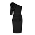 thumbnail image 4 of DAFEI Robe Femme Mini Évasée Fête Mariage Manches Longues Robes Robes pour Femmes, 4 of 5