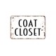thumbnail image 1 of Letrero de metal con texto en inglés "Wild Coat Closet", estilo granja, moderno y contemporáneo, para pared, tamaño: 16 x 12 pulgadas, 1 of 4