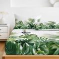 thumbnail image 6 of Twin Sze Fitted Sheet Set - Summer Tropical 2 Piece Bedding Sets 16" Deep Pocket Fitted Sheet with 1 Pillowcase, Pastoral Palm Trees Botanical Leaves Brushed Microfiber Hotel Luxury Bed Sheets, 6 of 9