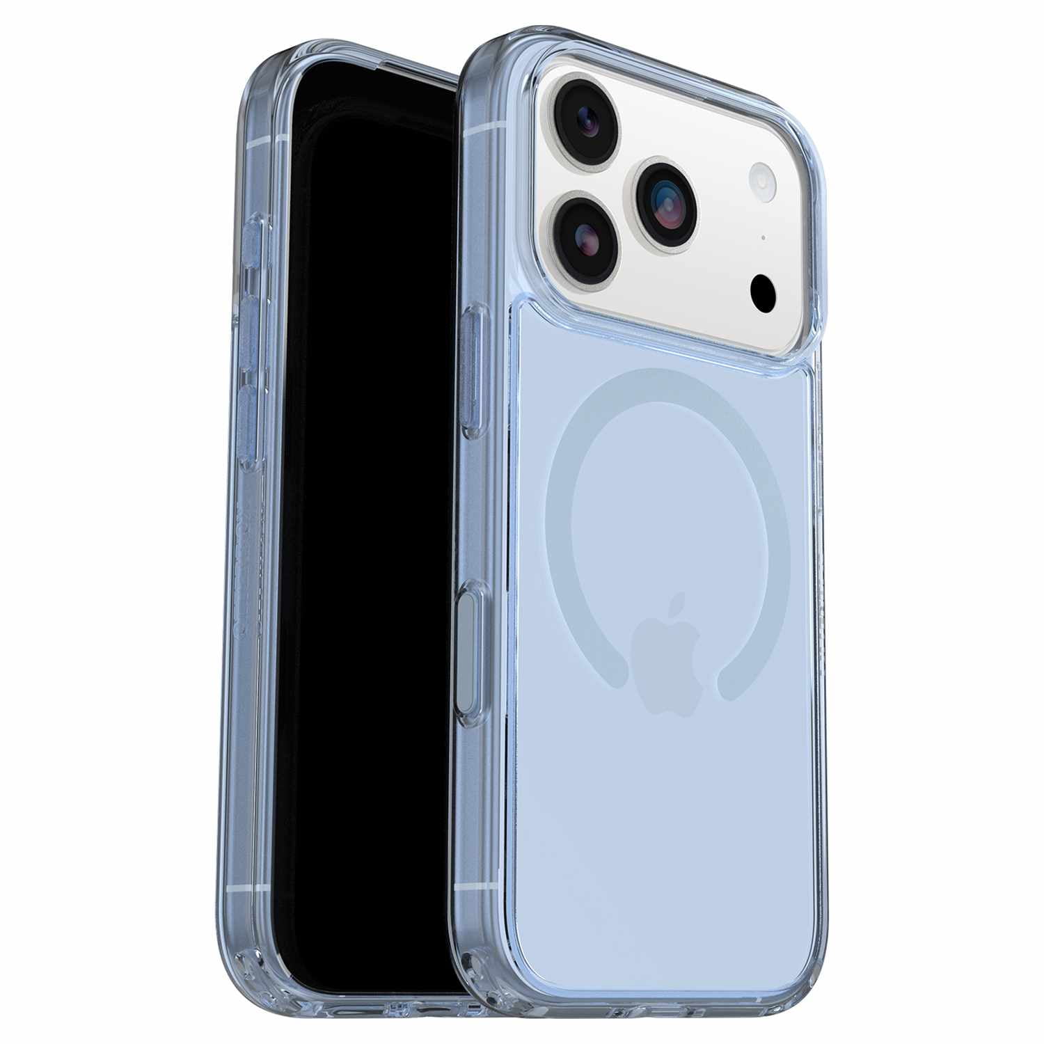 OtterBox Symmetry Clear MagSafe Case w/Camera Control Silver Glade (Blue) for iPhone 17
