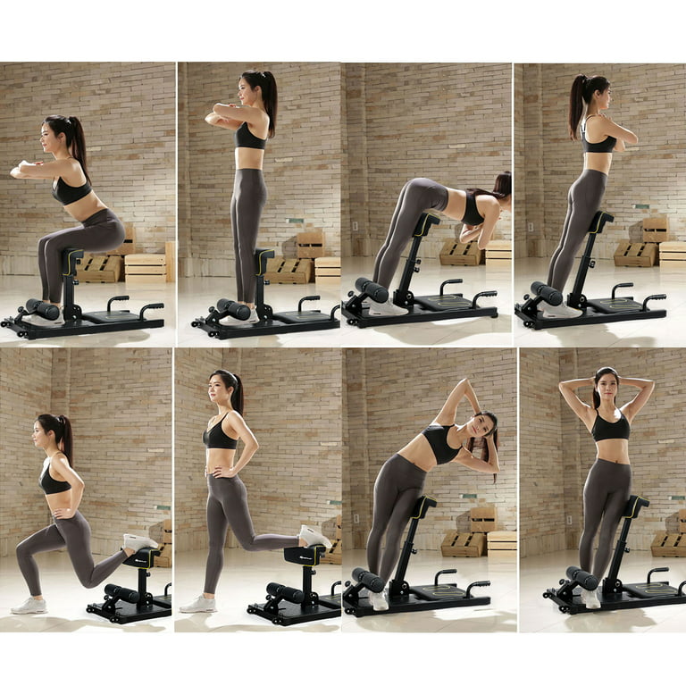 Gpolus 8-in-1 Multifunction Squat Machine Deep Sissy Squat Home Gym Fitness  Ab Trainer