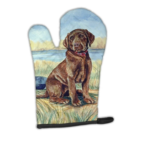 Chocolate Labrador Puppy Oven Mitt