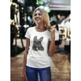 thumbnail image 2 of French Bulldog With Goggles T-Shirt Women -Image by Shutterstock, Female XX-Large, 2 of 4