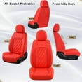 thumbnail image 3 of Coverado Front and Back Car Seat Covers Full Set, Waterproof Faux Leather Seat Protectors, Auto Interior Accessories Universal Fit Most Cars SUVs Pickup Trucks, Red, 3 of 11