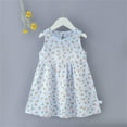 thumbnail image 3 of XFHLMJFF Girls Dress Children Sleeveless O-Neck Summer Floral Princess Beach 2024 New Cotton Silk Sun Out Wear Frocks Comfortable Dailywear, 3 of 3