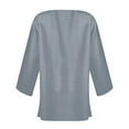 thumbnail image 4 of tklpehg Womens Cardigan Loose Cover Up Casual Blouse Tops Leisure 3/4 Sleeve Fall Coat Overcoat Solid Color Blouses Gray M, 4 of 5