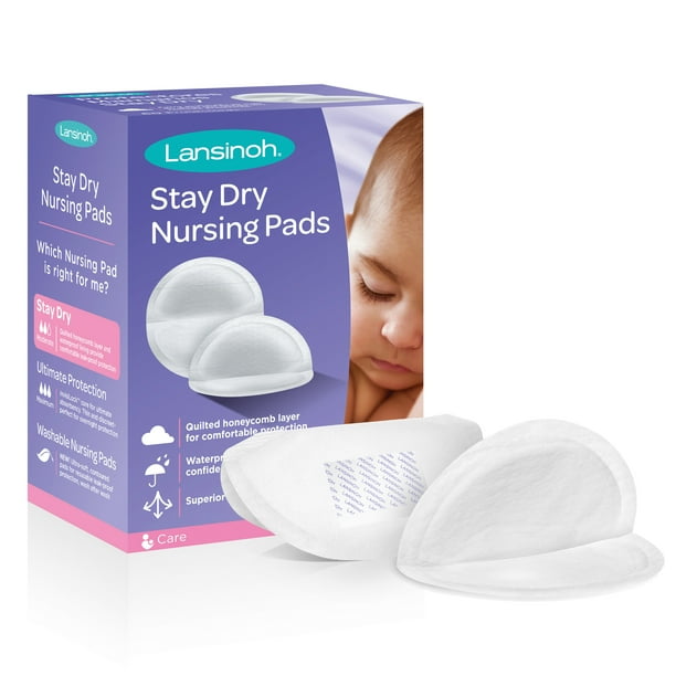 Lansinoh Stay Dry Nursing Pads, 60 count