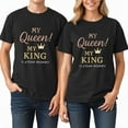 thumbnail image 2 of My Queen My King T-Shirt – Romantic Couple Theme – Unisex Love Gift, 2 of 5