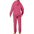 thumbnail image 4 of RYRJJ Women's Two Piece Outfits Fleece Lined Sweatsuit Set Long Sleeve Pullover Hoodies and Sweatpants Workout Athletic Tracksuits Loungewear(Hot Pink,M), 4 of 8