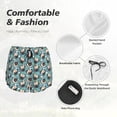 thumbnail image 4 of Balery PUG HEAD And Flower Pantalones cortos deportivos para mujer con forro y dos bolsillos, elásticos, para entrenamiento, gimnasio, yoga-Large, 4 of 7