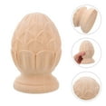 thumbnail image 1 of GOOHOCHY Unfinished Wood Finials Pineapple Post Topper For Homeowners 1Pcs, 1 of 6