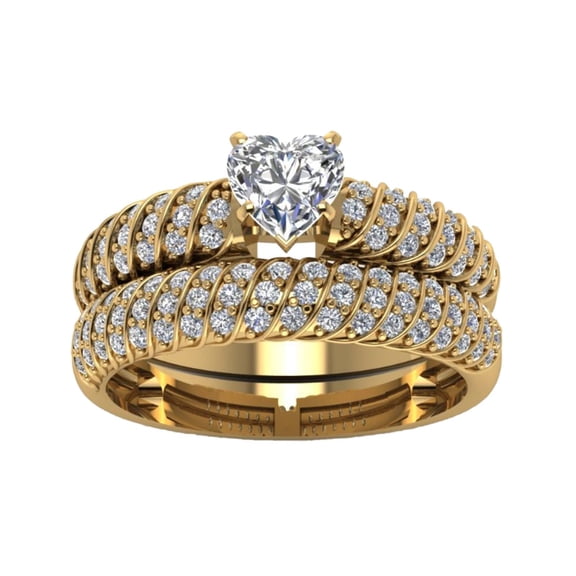 BAYAIXZ Wedding Bands Women White Stone Ring, Handmade Luxury Cut, Wedding Engagement Jewelry Gift Wedding Bands Womens Rings Wedding Band for Women (Gold,9)