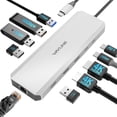 thumbnail image 1 of Estación de acoplamiento para ordenador portátil WAVLINK de 10 Gbps con doble HDMI de 100 W PD, 1 of 9