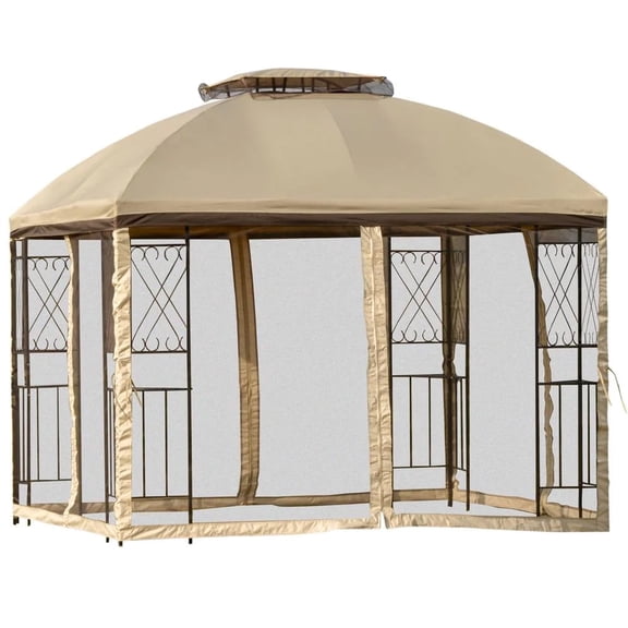 Garden Winds Replacement Canopy Top Cover Compatible with The Double Scroll 84C-192 Gazebo - Riplock 350